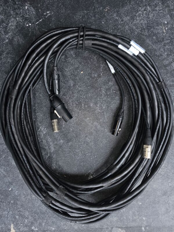 25ft. (Pro Cat5 Ethercon, 3 Pin DMX, 12AWG True1)